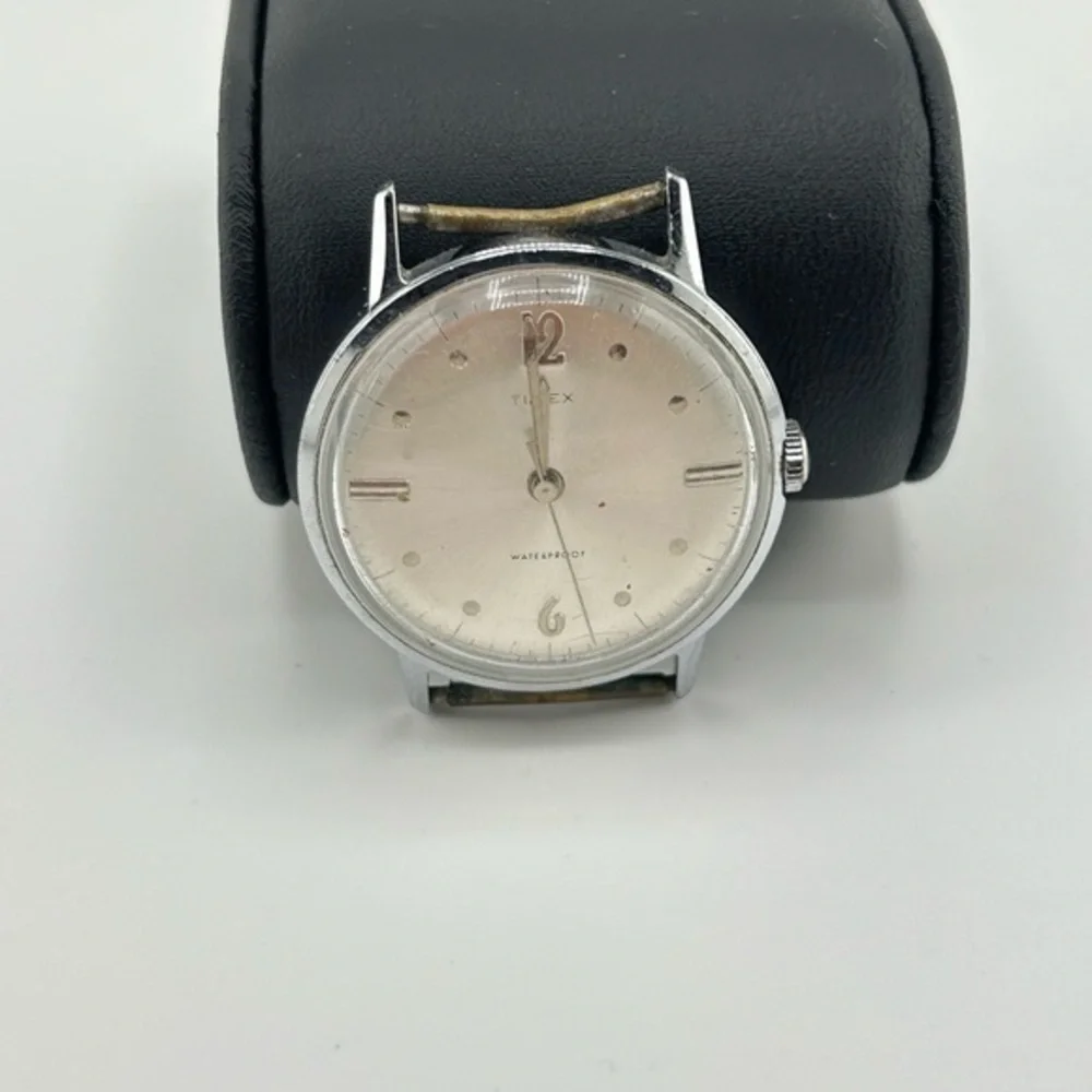 VTG 67 Timex Marlin Shock Resistant Mens Silver Hand-Wind Mechanical dial #623
